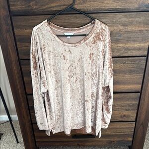 Velvet Long Sleeve Top